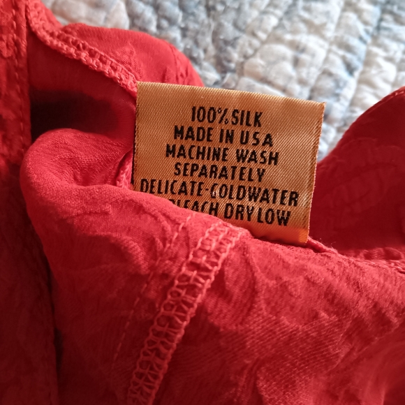 URU Orange Textured Silk Jacket One Size - Picture 5 of 5